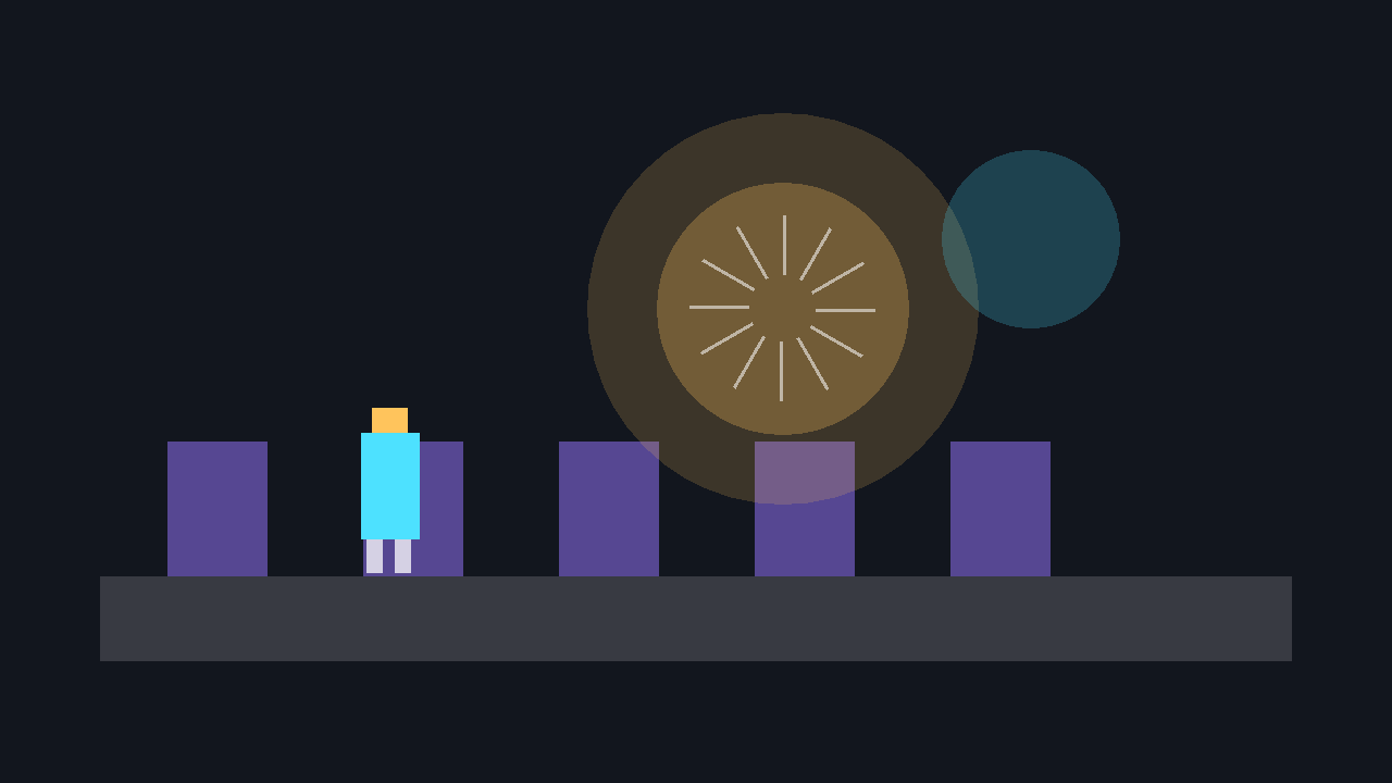 A 2D scene with dynamic point lights, normal-mapped sprites, and bloom post-processing